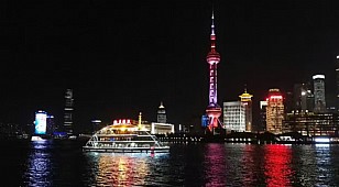 美丽的上海的夜景